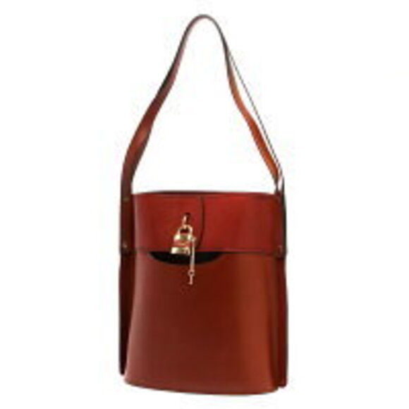 Chloe Tote Abby Brown Sepia Bag Shoulder Bucket - Picture 2 of 6